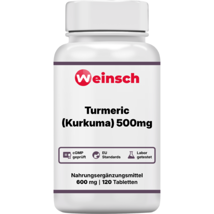 Turmeric kurkuma 500mg verpackung flasche WHEDE.png