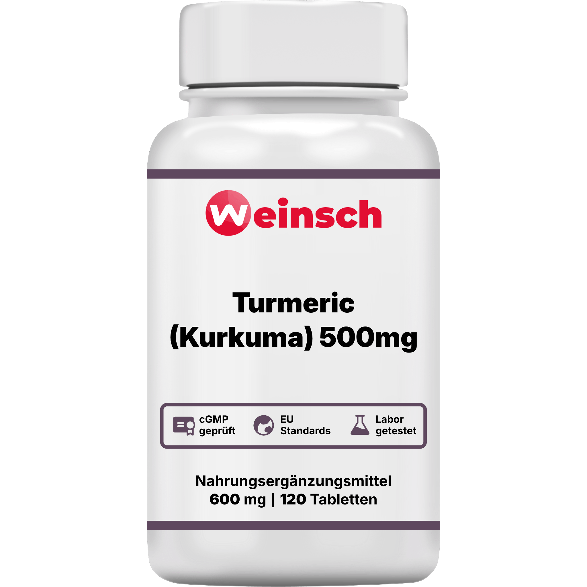 Turmeric kurkuma 500mg verpackung flasche WHEDE.png