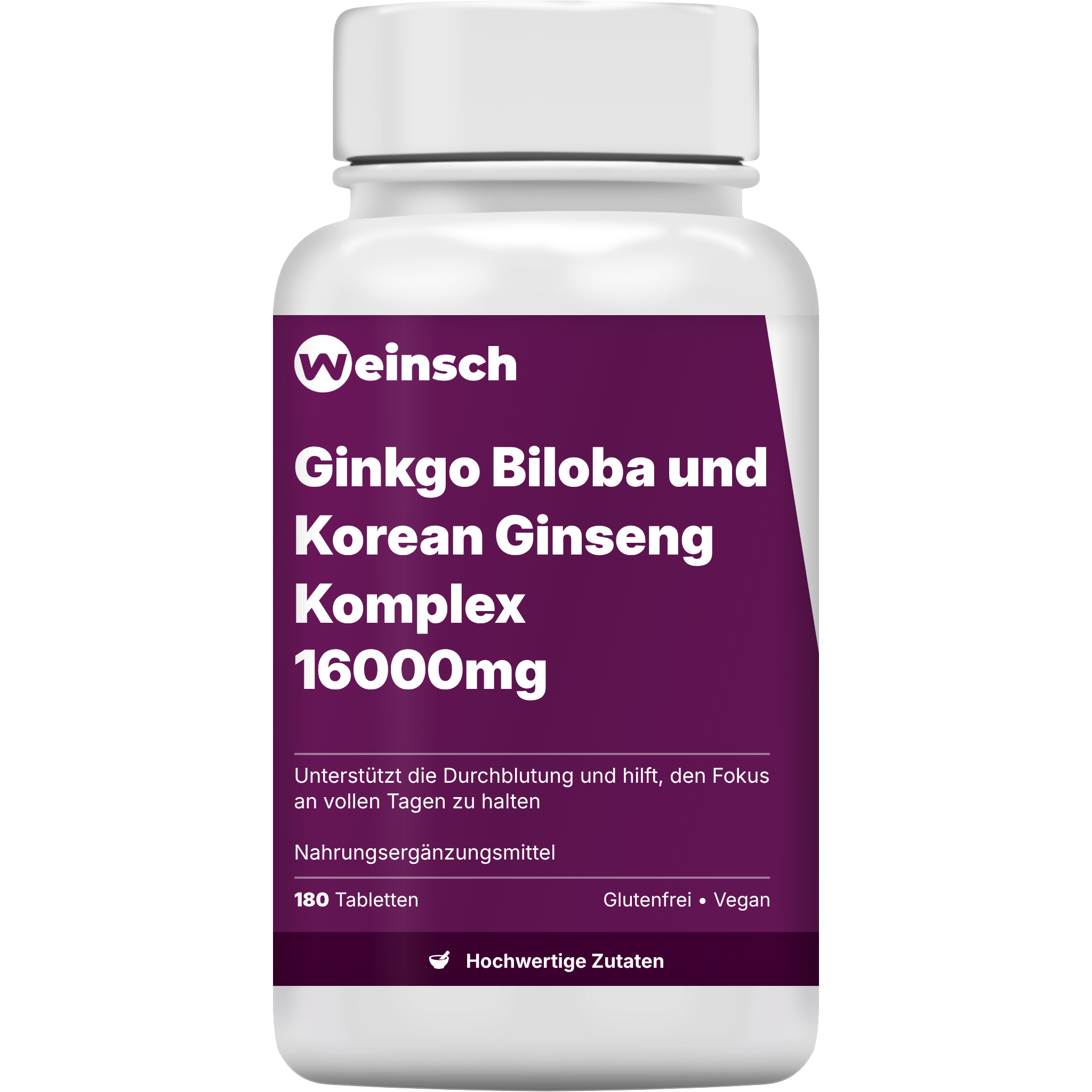 Ginkgo biloba und korean ginseng komplex 16000mg verpackung flasche 1.png