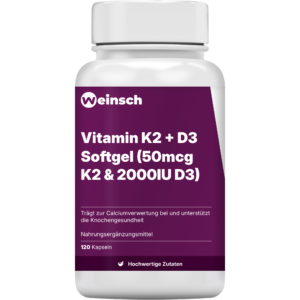 Vitamin K2 + D3 Softgel (50mcg K2 & 2000IU D3)