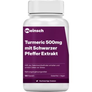 Turmeric 500mg mit Schwarzer Pfeffer Extrakt