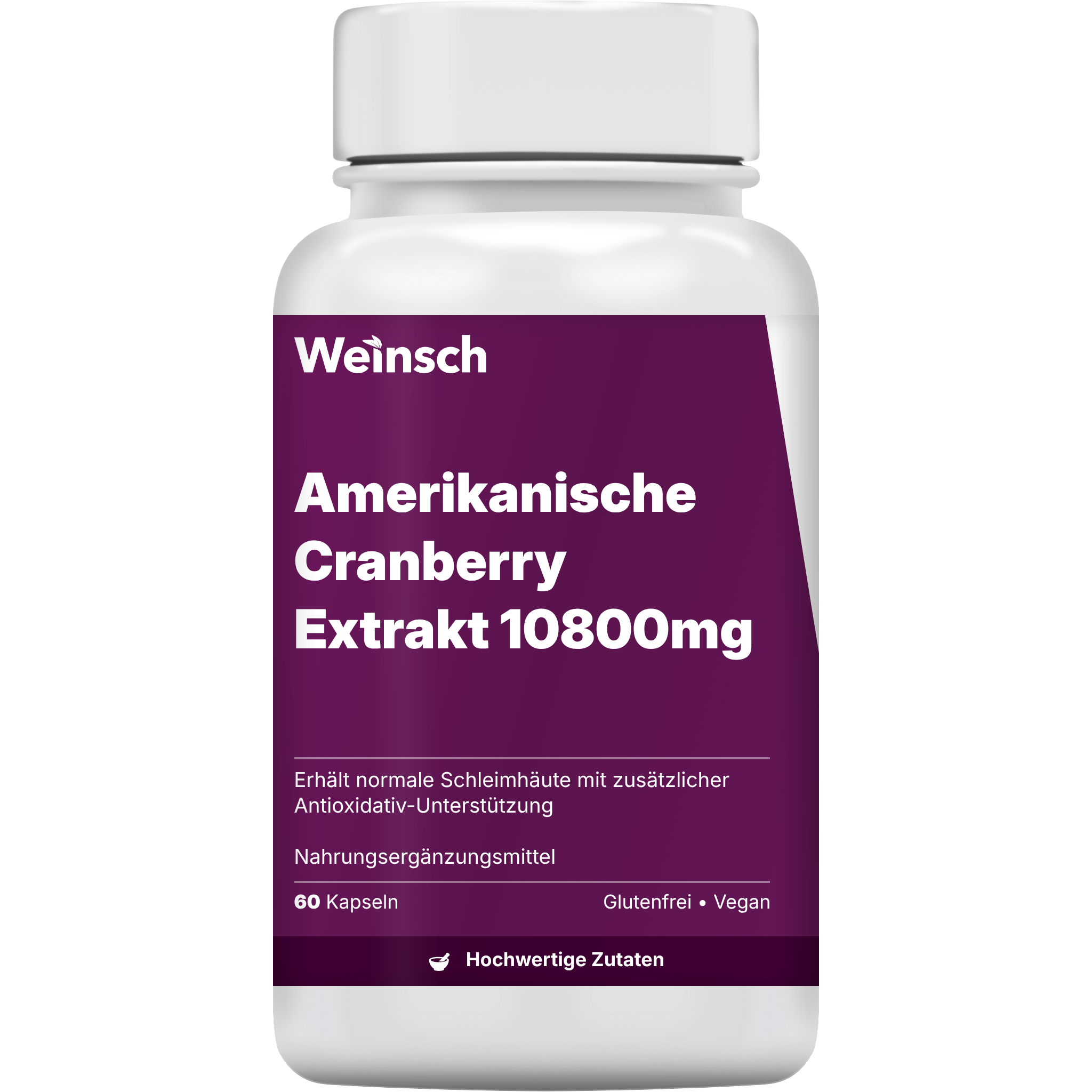 Amerikanische cranberry extrakt 10800mg verpackung flasche.png