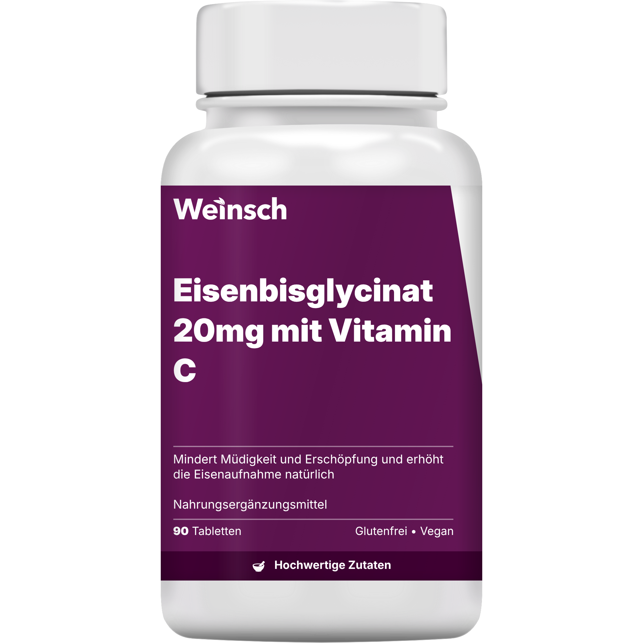 Eisenbisglycinat 20mg mit vitamin c verpackung flasche.png